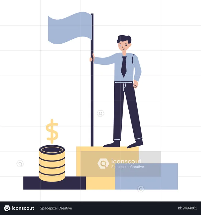 Businessman achievement  Illustration