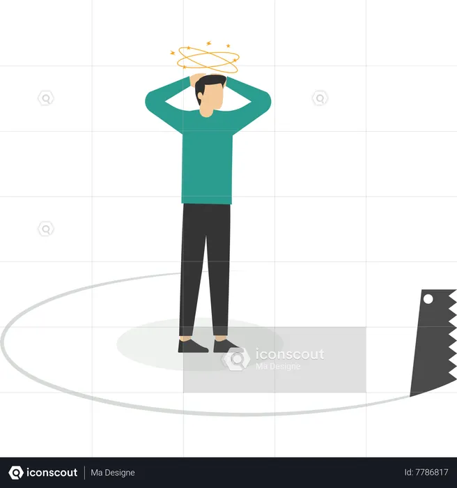 Businessman and working trap  Illustration