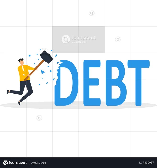 Businessman attacked on debt  Illustration