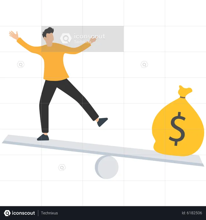 Businessman balance for capital  Illustration