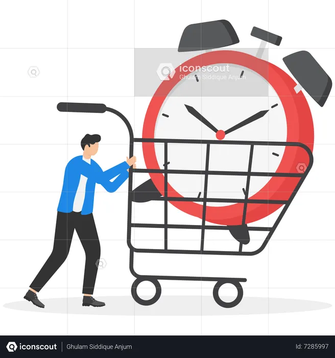 Businessman buying time  Illustration