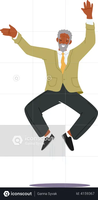 Businessman celebrating success  Illustration