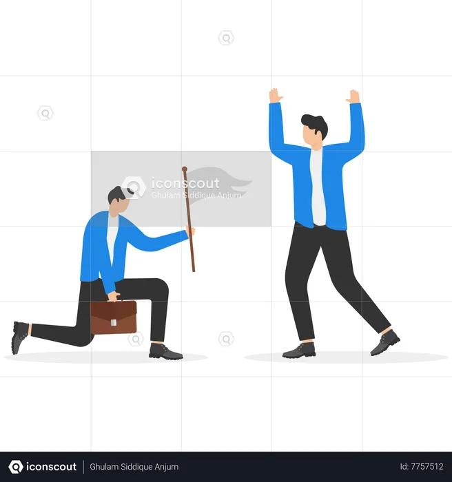 Businessman celebrating win  Illustration