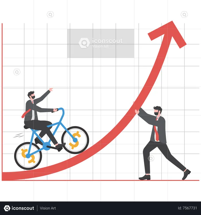 Businessman changes the direction of business  Illustration