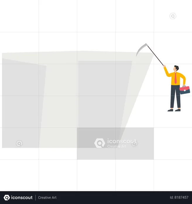 Businessman climbs the mountain cliff to reach his goal  Illustration