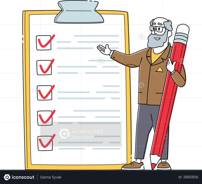 Businessman completed tasks  Illustration