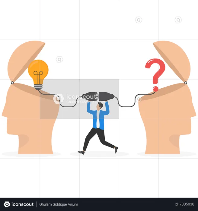 Businessman connect solutions  Illustration