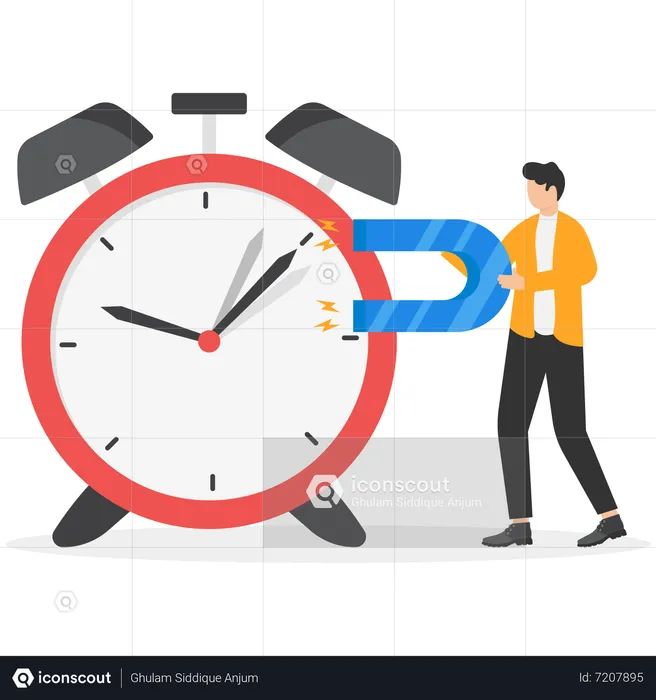 Businessman control time  Illustration