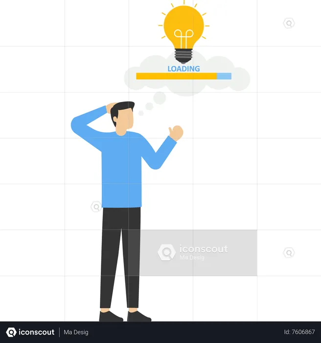 Businessman create idea for success  Illustration