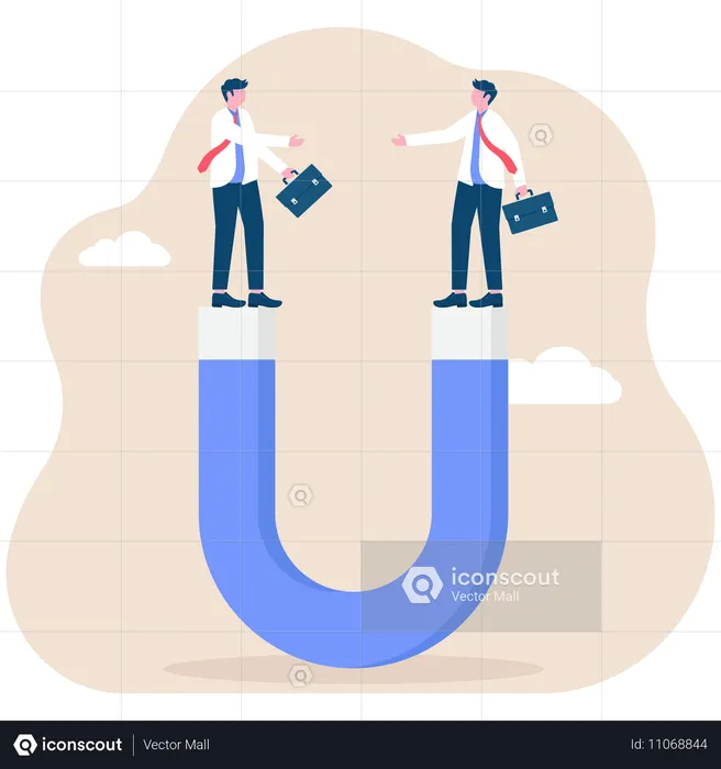 Businessman doing business agreement  Illustration