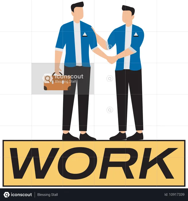 Businessman doing business agreement  Illustration