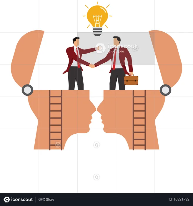 Businessman doing business deal  Illustration