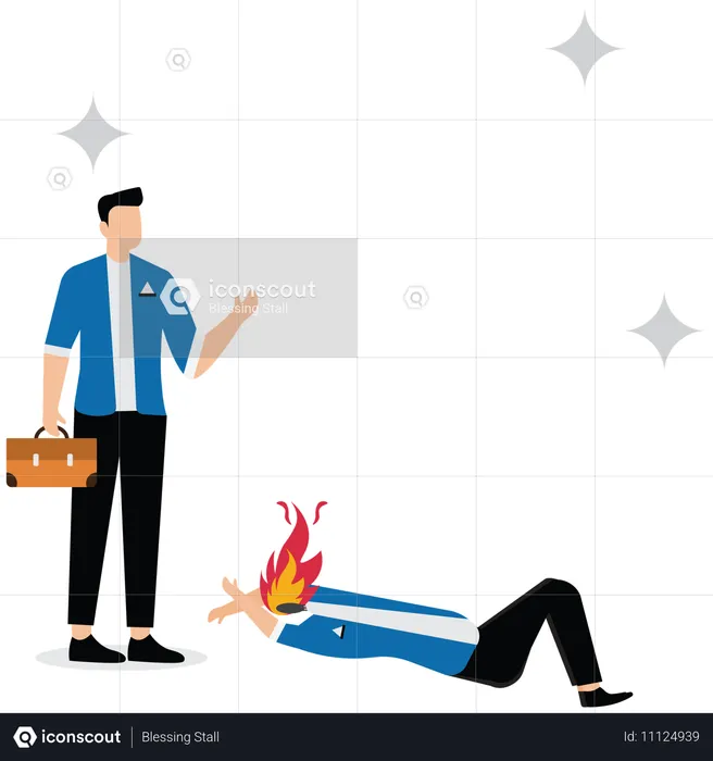 Businessman doing business layoff  Illustration