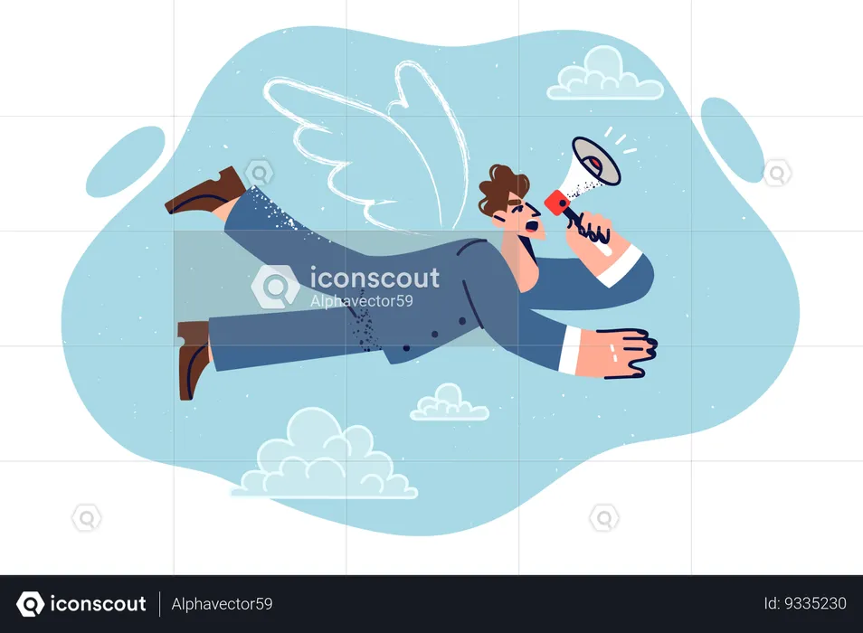 Businessman doing business marketing  Illustration