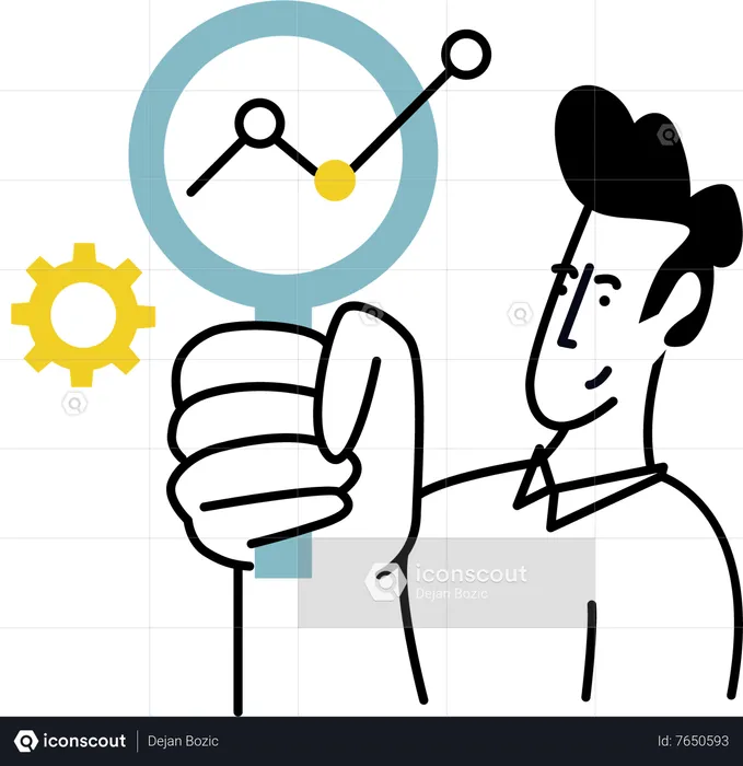 Businessman doing business optimization  Illustration