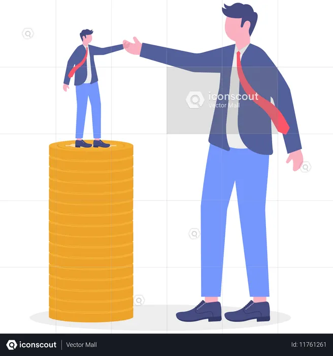 사업을 하는 사업가 파트너십  일러스트레이션