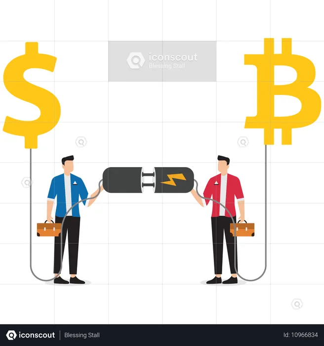 Businessman doing forex trading  Illustration