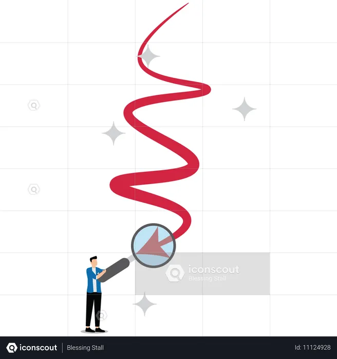 Businessman doing investment forecast  Illustration