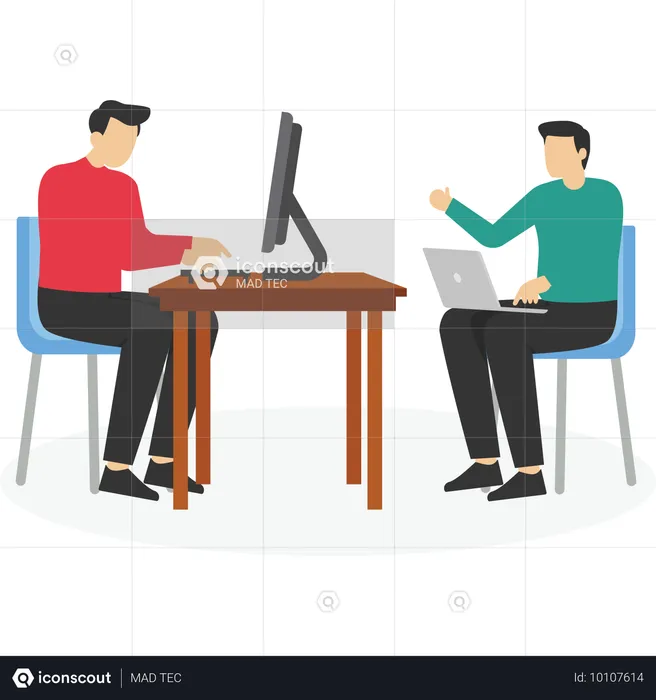 Businessman doing meeting  Illustration