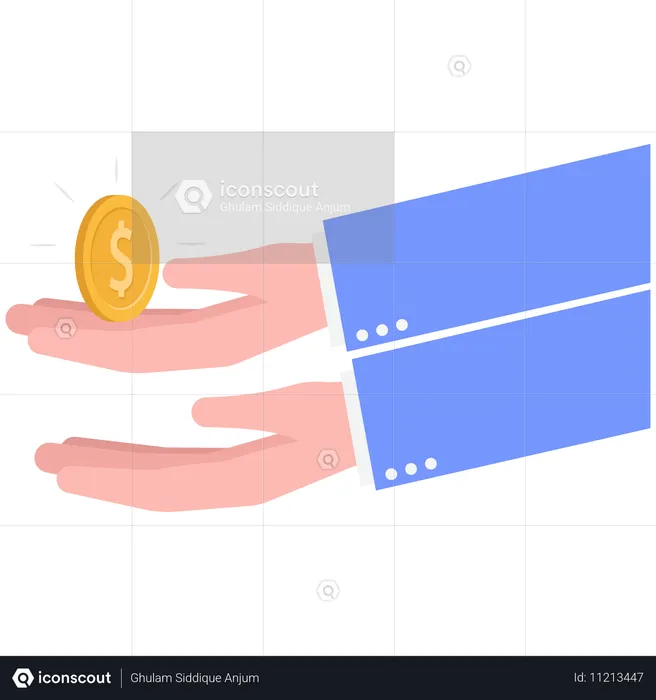 Businessman doing money juggling  Illustration