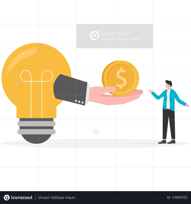 Businessman doing new startup company  Illustration