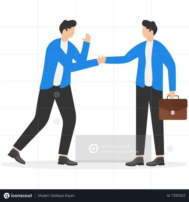 Businessman doing partnership  Illustration