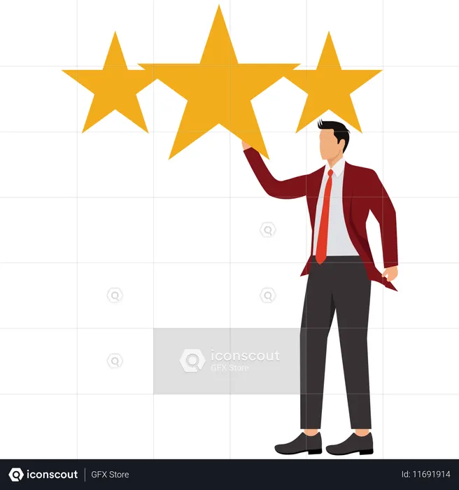Businessman doing Quality control  Illustration