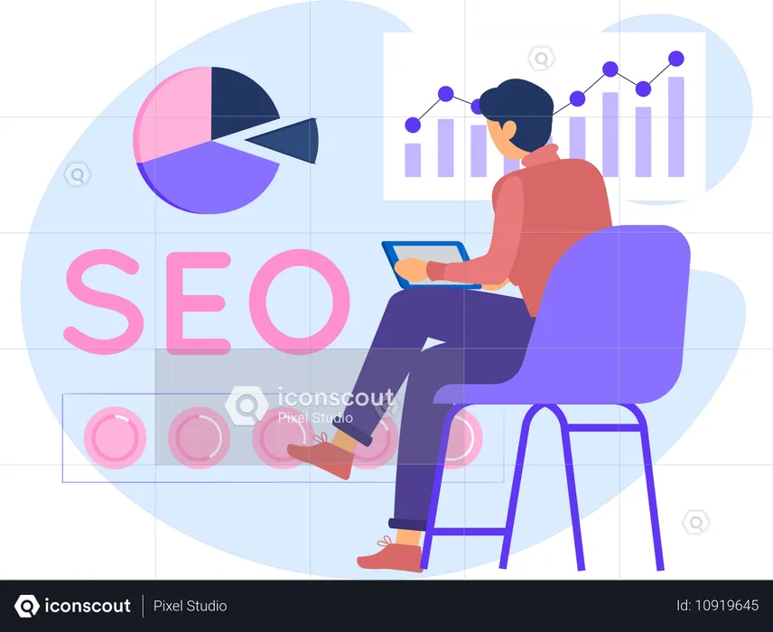 Businessman doing SEO Optimization  Illustration