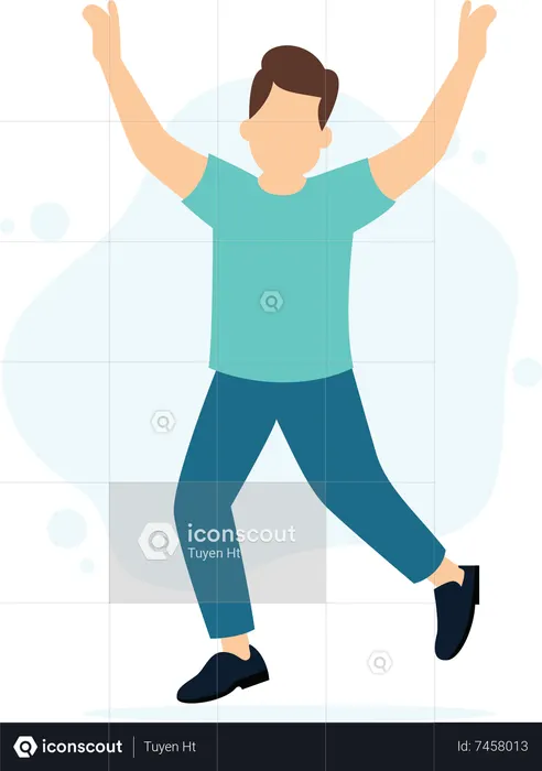 Businessman Feeling Happy  Illustration