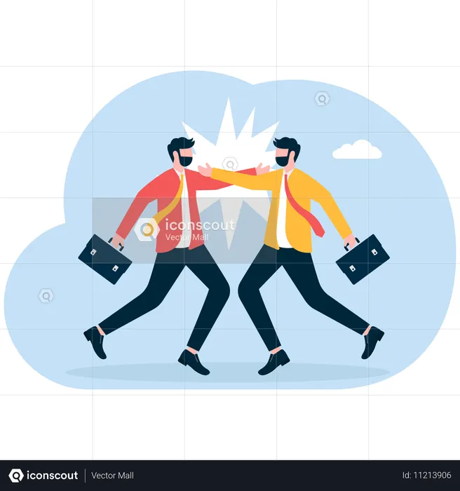 Businessman fighting each other  Illustration