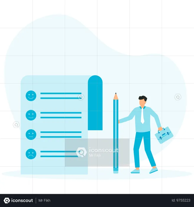 Businessman figures out deadlines  Illustration