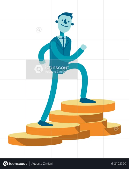 Businessman financial growth  Illustration