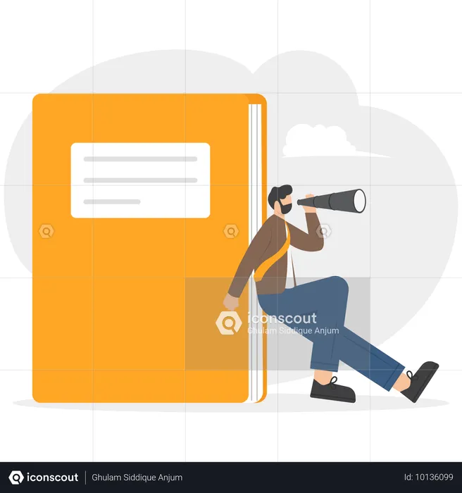 Businessman find business opportunity  Illustration