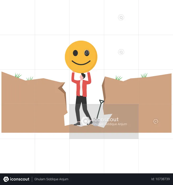 Businessman finding customer satisfaction ideas  Illustration