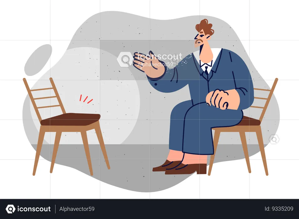 Businessman finding new employee for company  Illustration