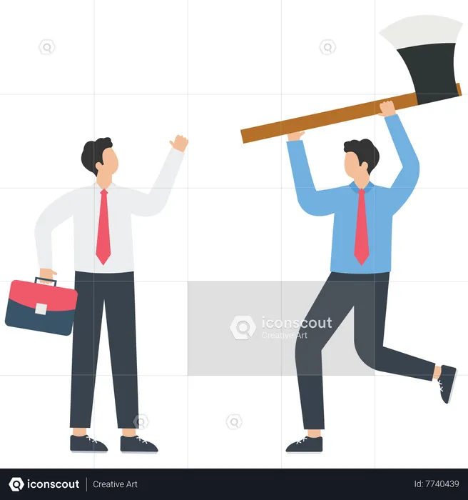 Businessman for a personal financial crisis  Illustration