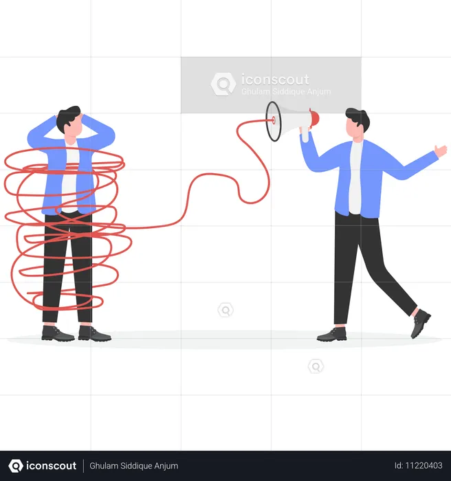 Businessman getting into business trap  Illustration