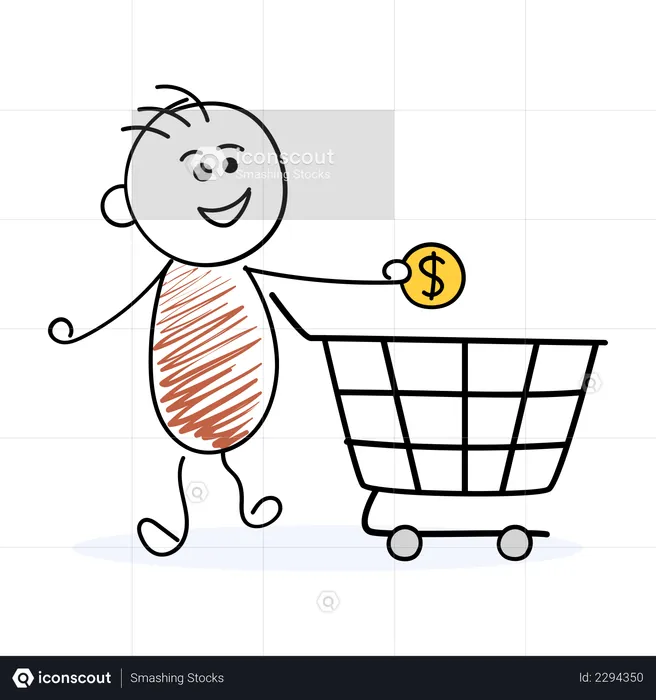 Businessman getting profit from business  Illustration