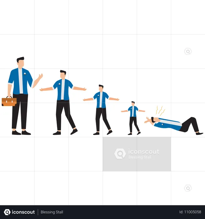 Businessman getting psychologically abuse  Illustration