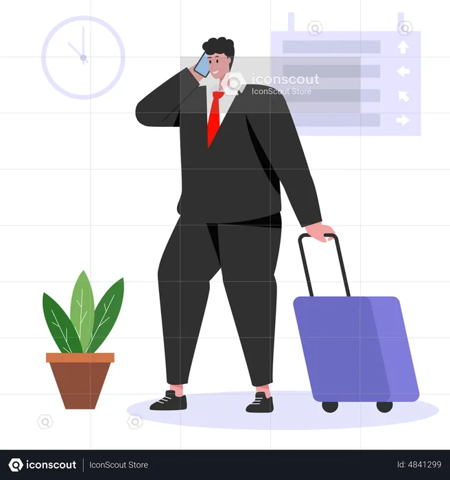Businessman going on Trip  Illustration