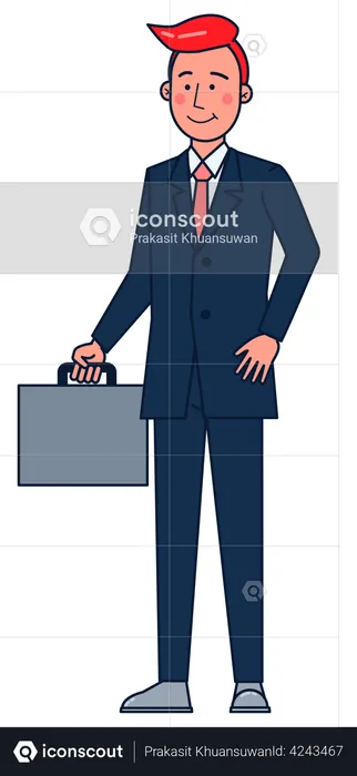 Businessman going to office  Illustration