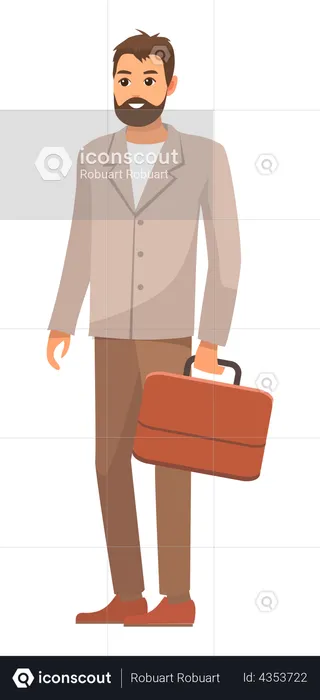 Businessman going to office  Illustration