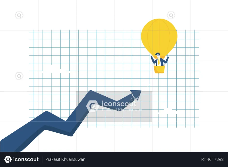 Businessman growing investment  Illustration