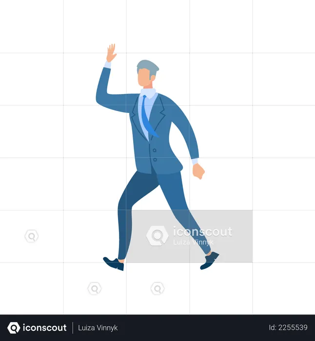 Businessman hand up  Illustration