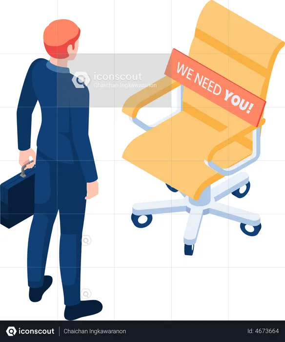 Businessman hiring employees  Illustration