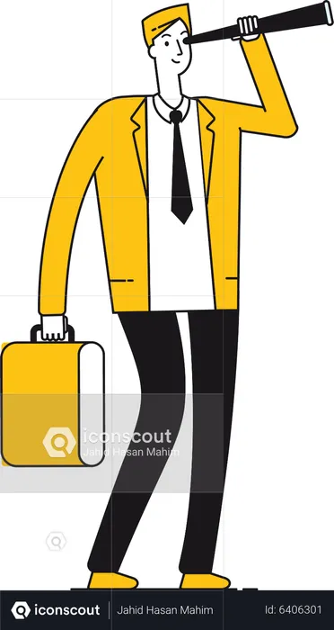 Businessman holding briefcase  Illustration