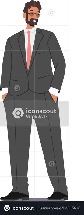 Businessman in Formal Suit  Illustration
