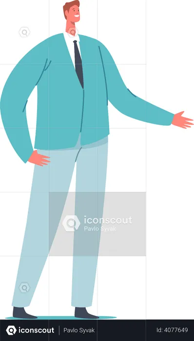 Businessman in office outfit  Illustration