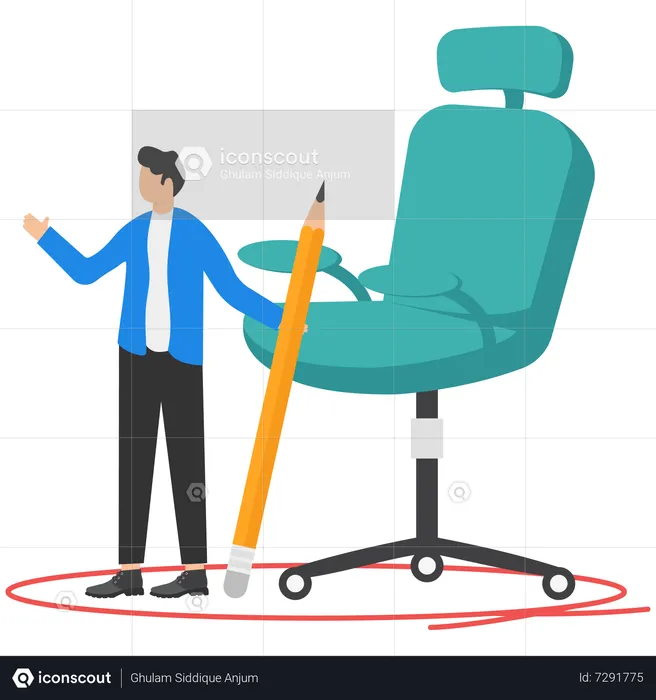Businessman inside comfort zone  Illustration