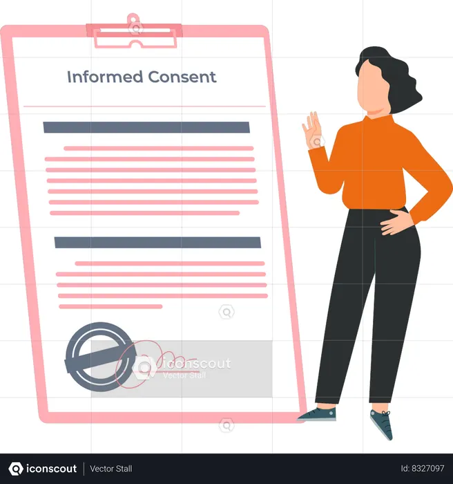 Businessman is agreeing to the partnership terms and regulations  Illustration